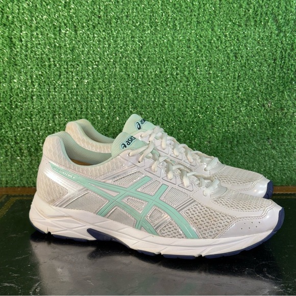 ASICS GEL-Contend 4 White Light Teal T765N-0187 Women’s Size 11 - Picture 1 of 6